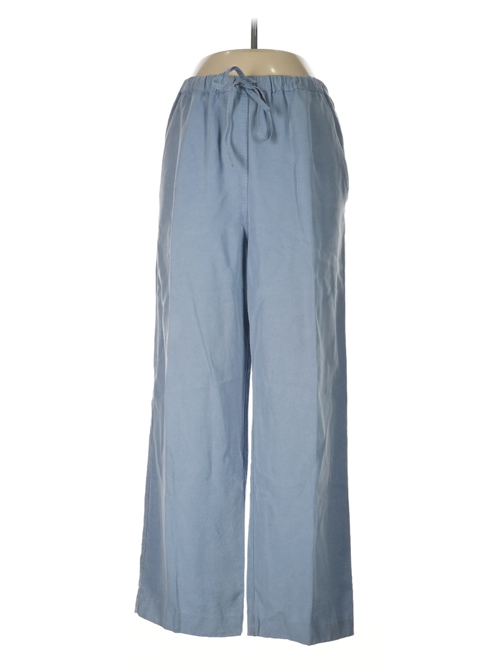 Jones New York Light Blue Wide-Leg Drawstring Pants
